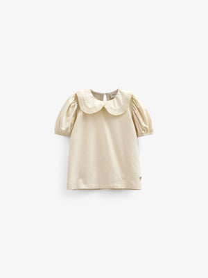 Jersey Blouse with Collar - Kids - OffWhite | 101277 Nini