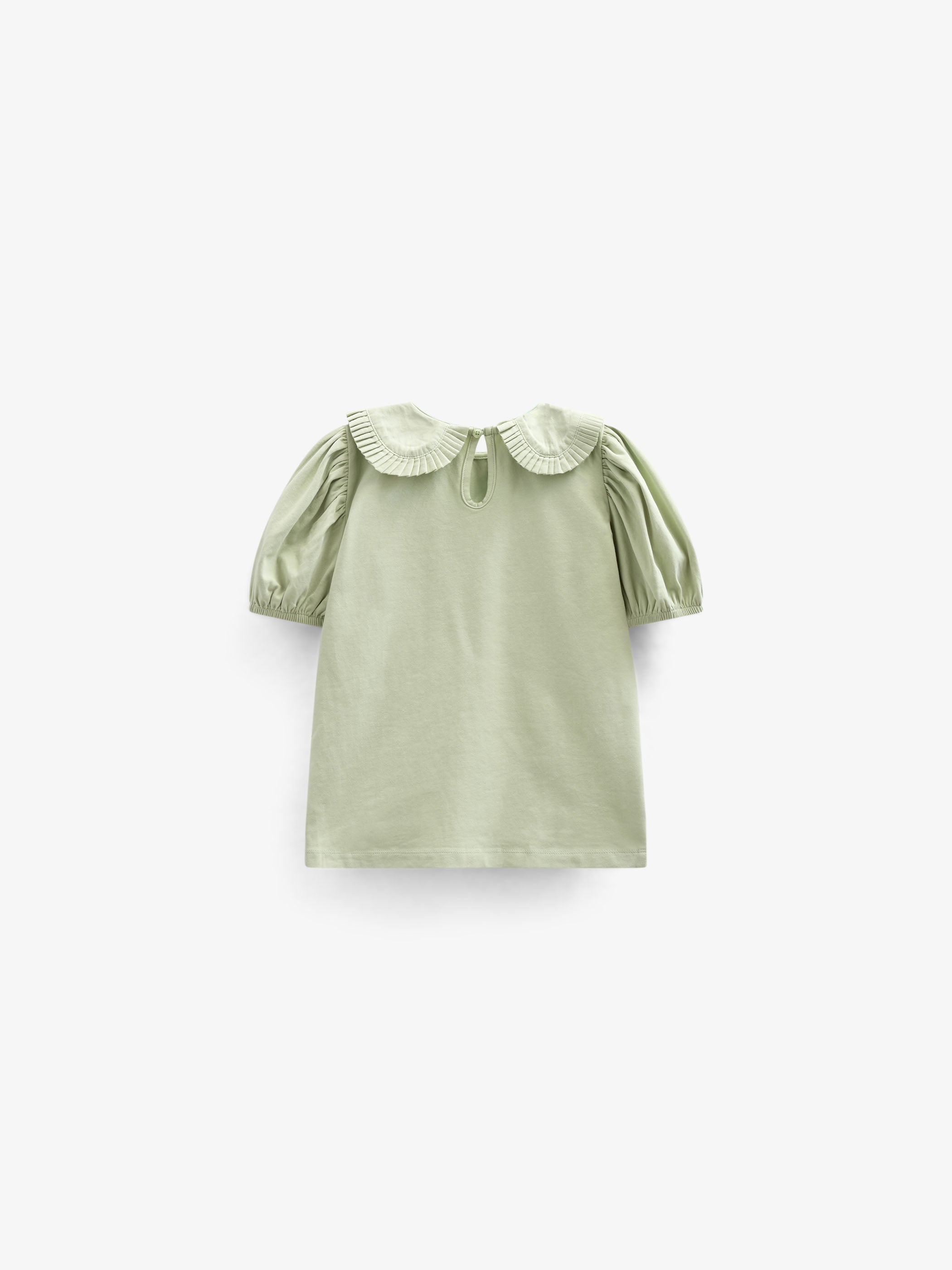 Jersey Blouse with Collar - Kids - Powder Green | 101279 Nini