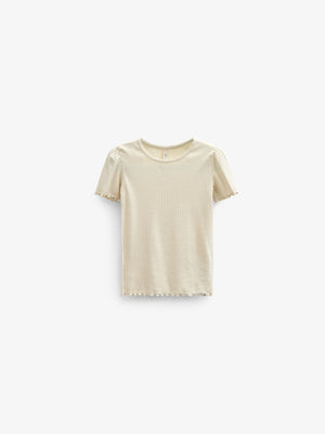 Modal Rib T-shirt - Kids - OffWhite | 101304 Lottie
