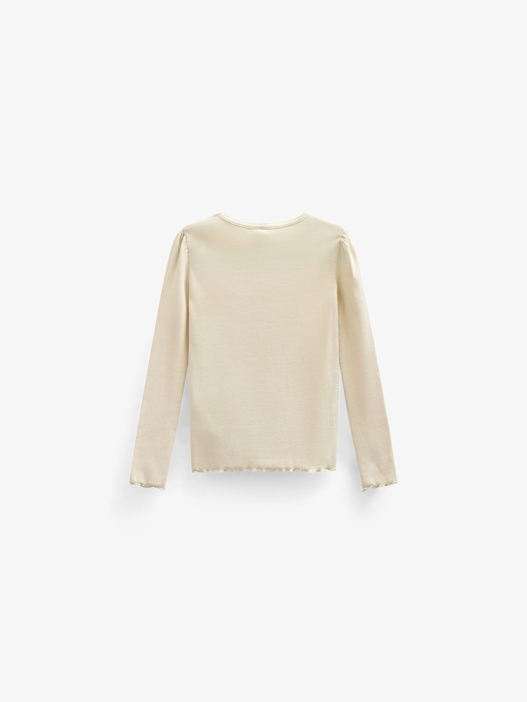 Modal Rib Long Sleeved T-shirt - Kids - OffWhite | 101312 Lottie