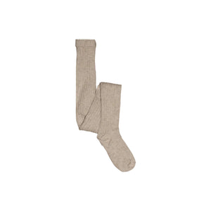 MP Cotton Rib Tights - Kids - Light Brown Melange | 101395 MP Cotton Rib tights