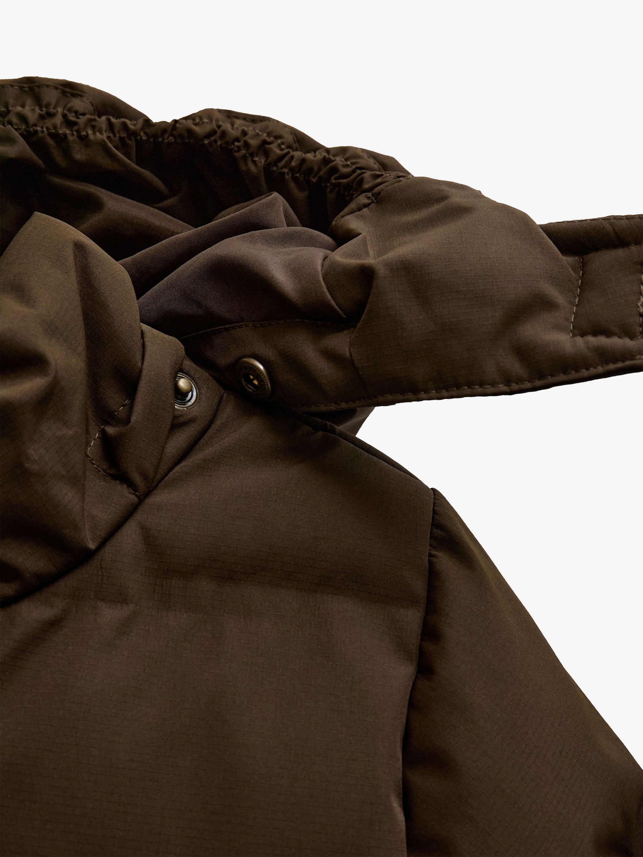 Winter Puffer Jacket with Drawstring - Tween - Dark Brown | 101414 Elenor