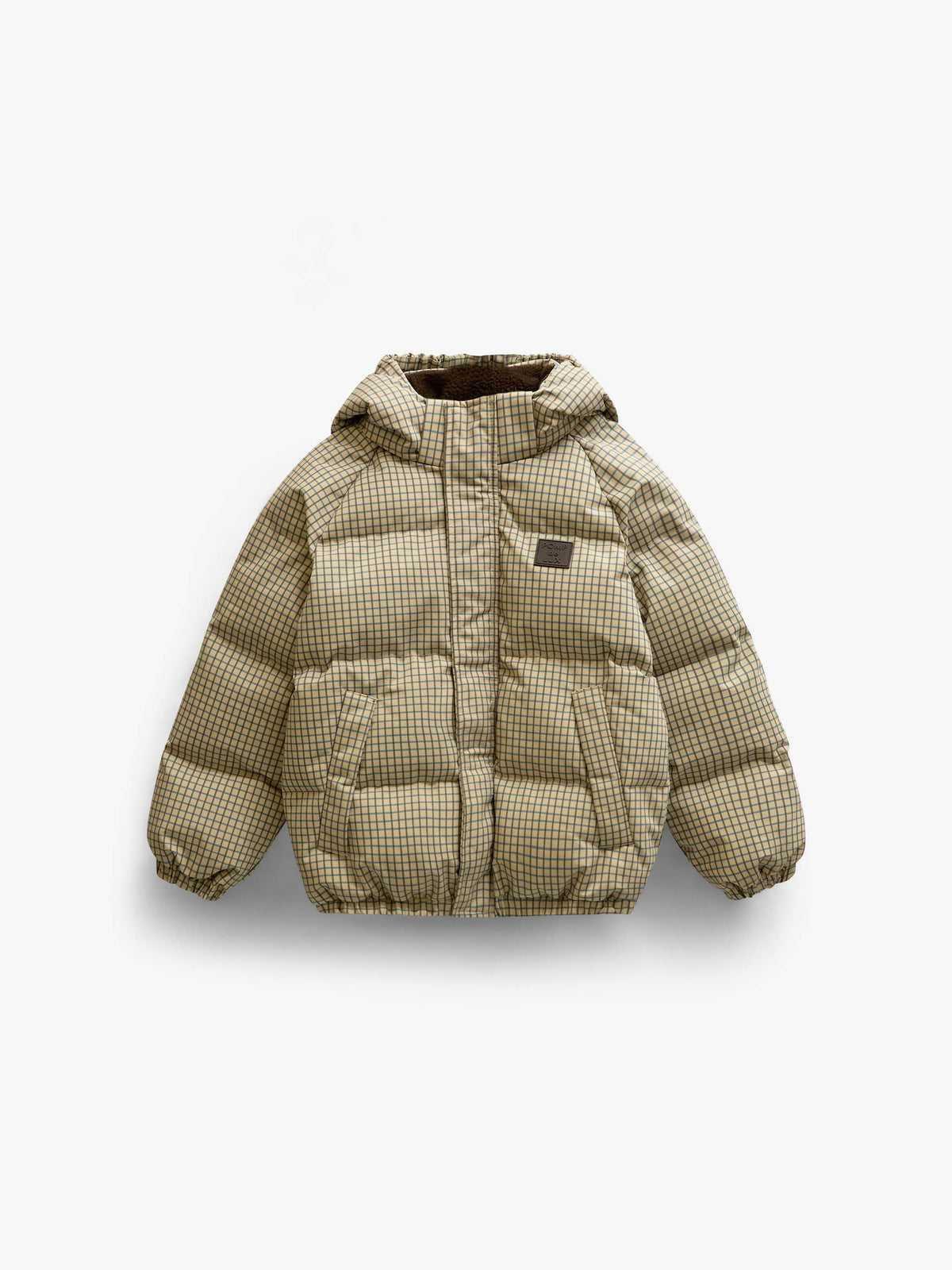 Checked Puffer Jacket - Tween - Brown | 101423 Riley