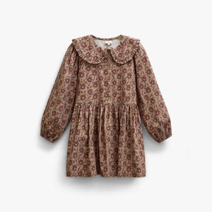 Floral Cotton Dress with Collar - Tween - Rose/Bordeaux | 101426 Nova