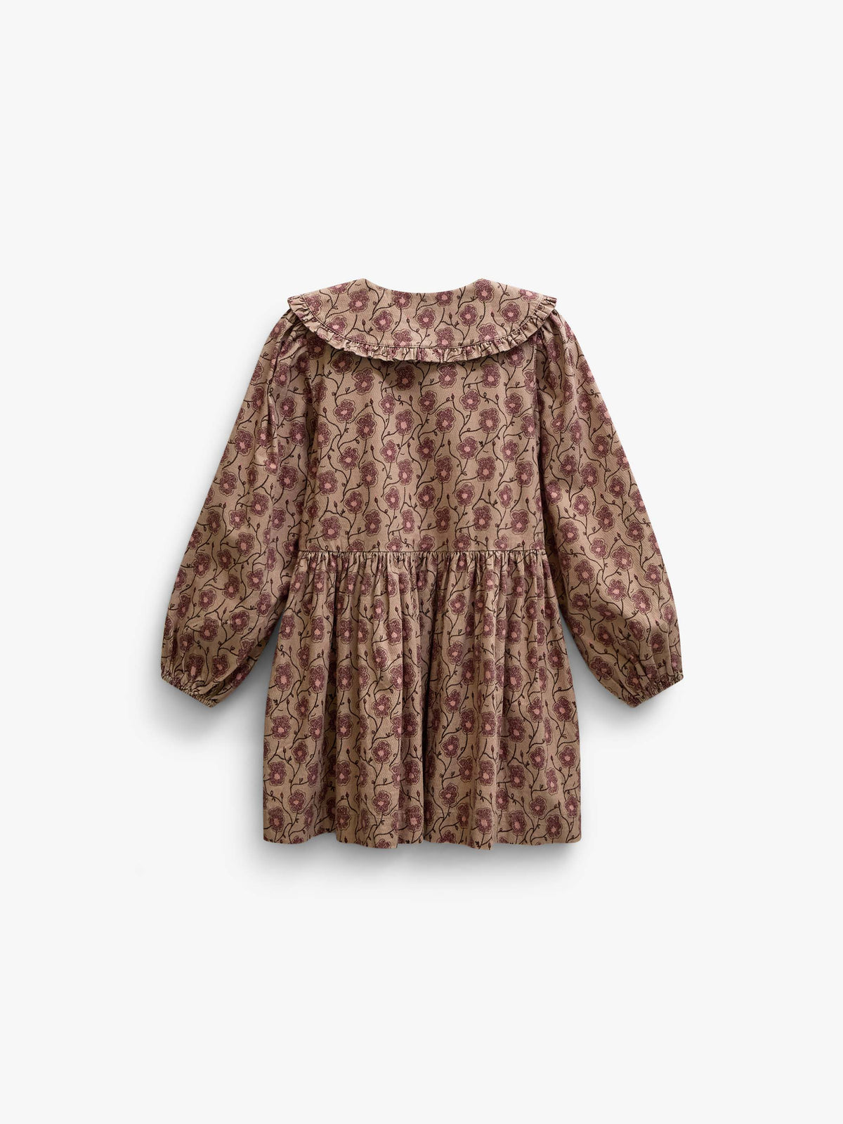 Floral Cotton Dress with Collar - Tween - Rose/Bordeaux | 101426 Nova