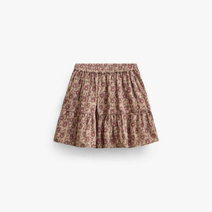 Floral Cotton Skirt - Kids - Rose/Bordeaux | 101429 Nova