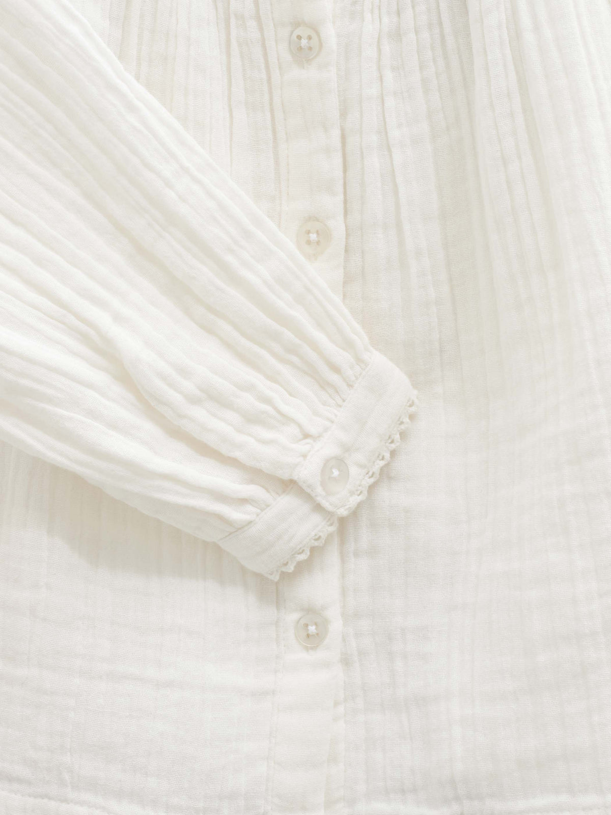 Double Gauze Cotton Blouse - Tween - Offwhite | 101462 Celina