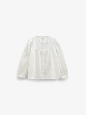 Double Gauze Cotton Blouse - Tween - Offwhite | 101462 Celina
