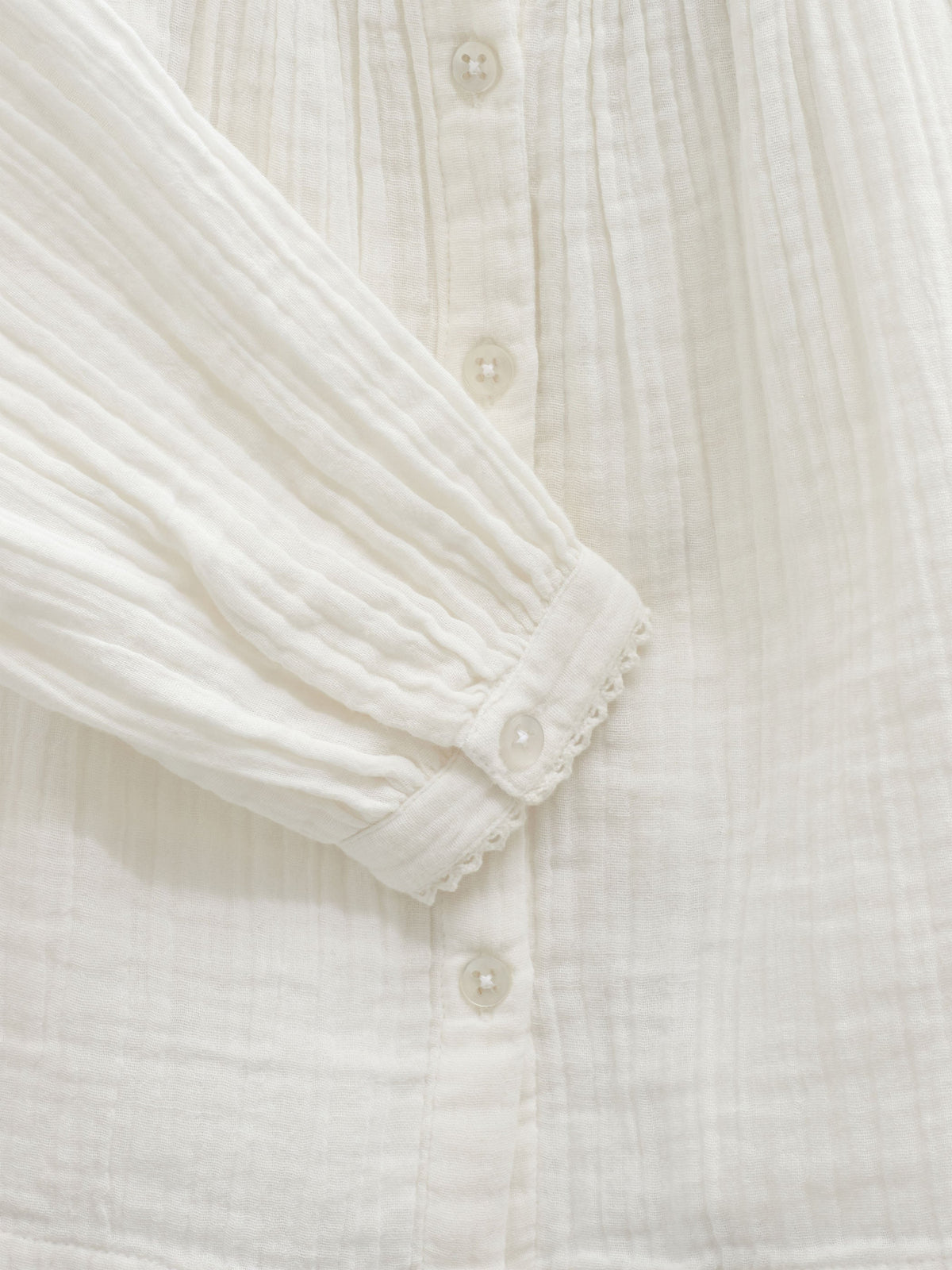 Double Gauze Cotton Blouse - Tween - Offwhite | 101462 Celina