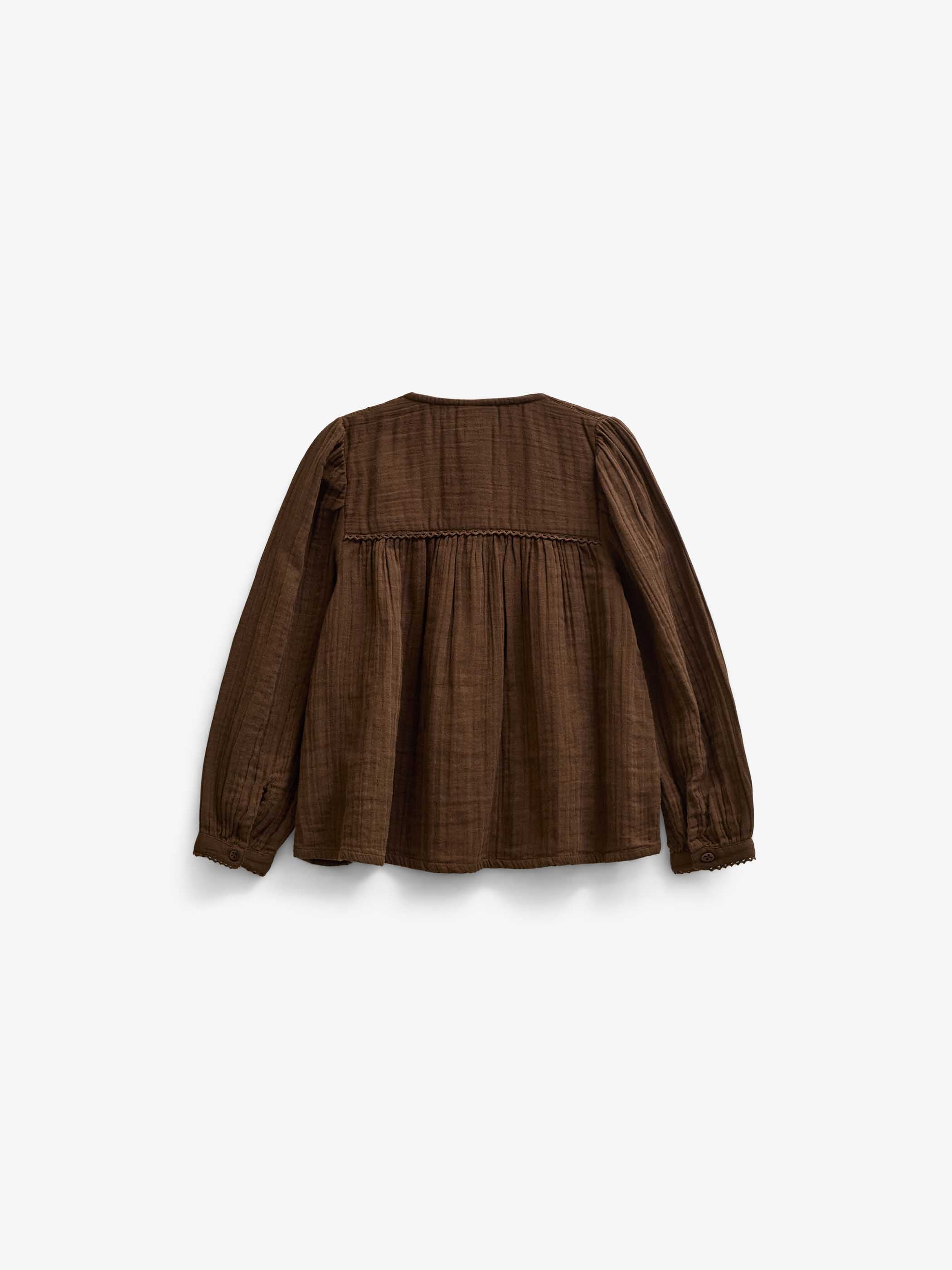 Double Gauze Cotton Blouse - Tween - Brown | 101464 Celina
