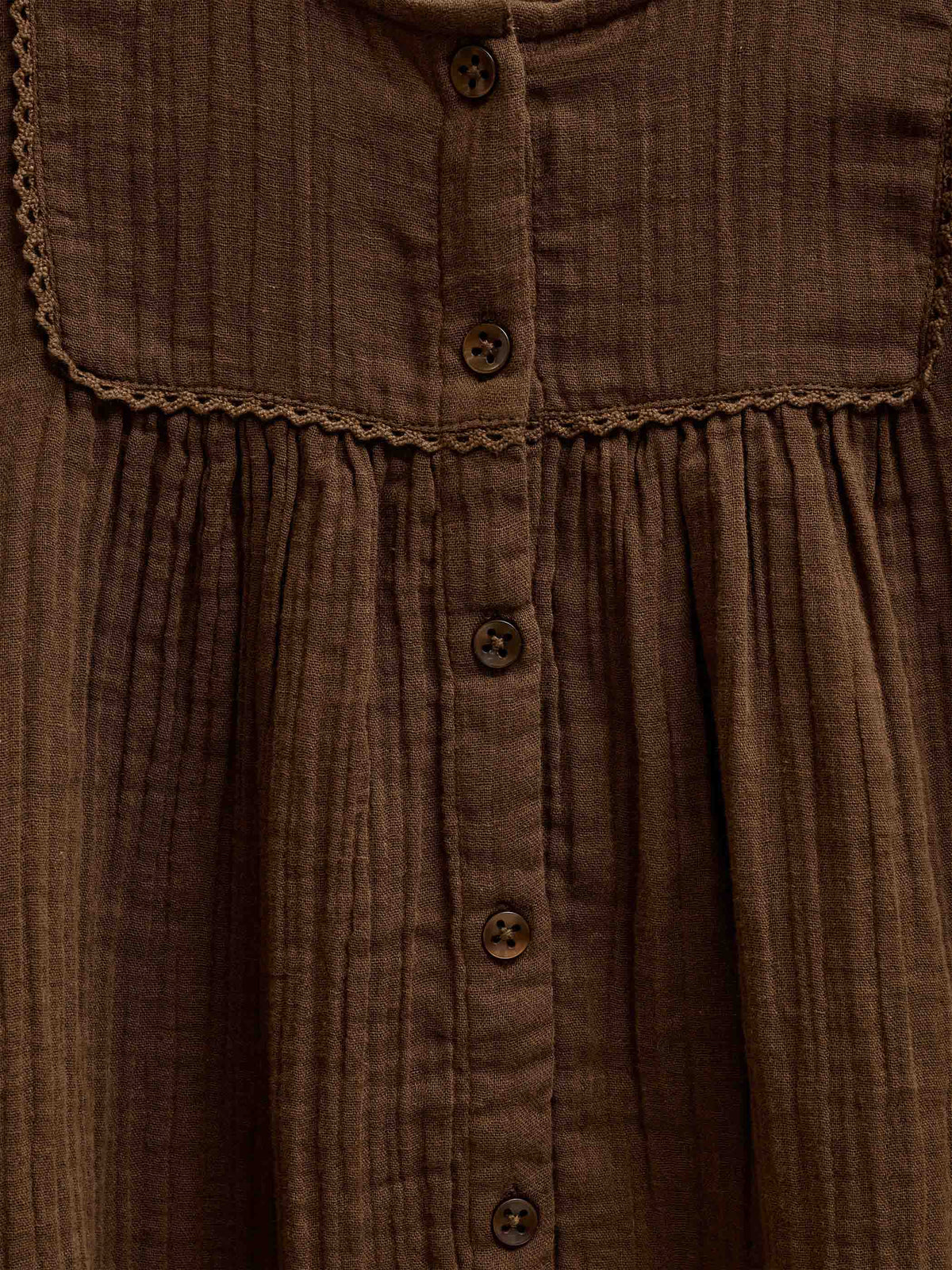 Double Gauze Cotton Blouse - Tween - Brown | 101464 Celina