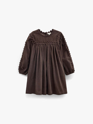 Ric Rac Corduroy Dress - Tween - Dark Brown | 101474 Sille