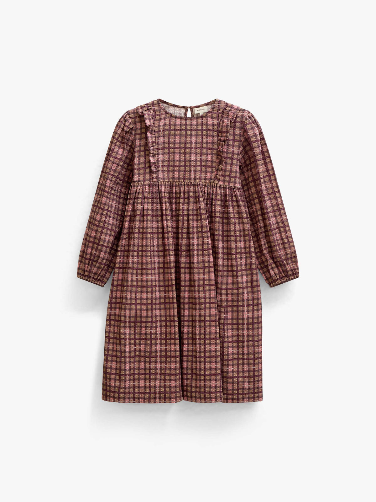 Checked Cotton Dress - Kids - Rose | 101485 Penny