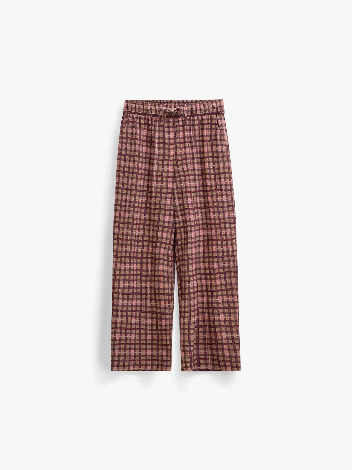 Checked Cotton Trousers - Kids - Rose | 101489 Penny