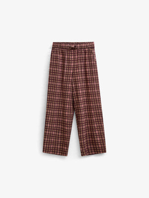 Checked Cotton Trousers - Tween - Rose | 101490 Penny