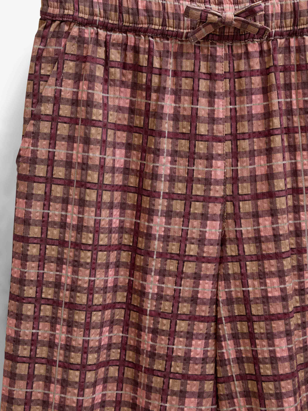 Checked Cotton Trousers - Kids - Rose | 101489 Penny