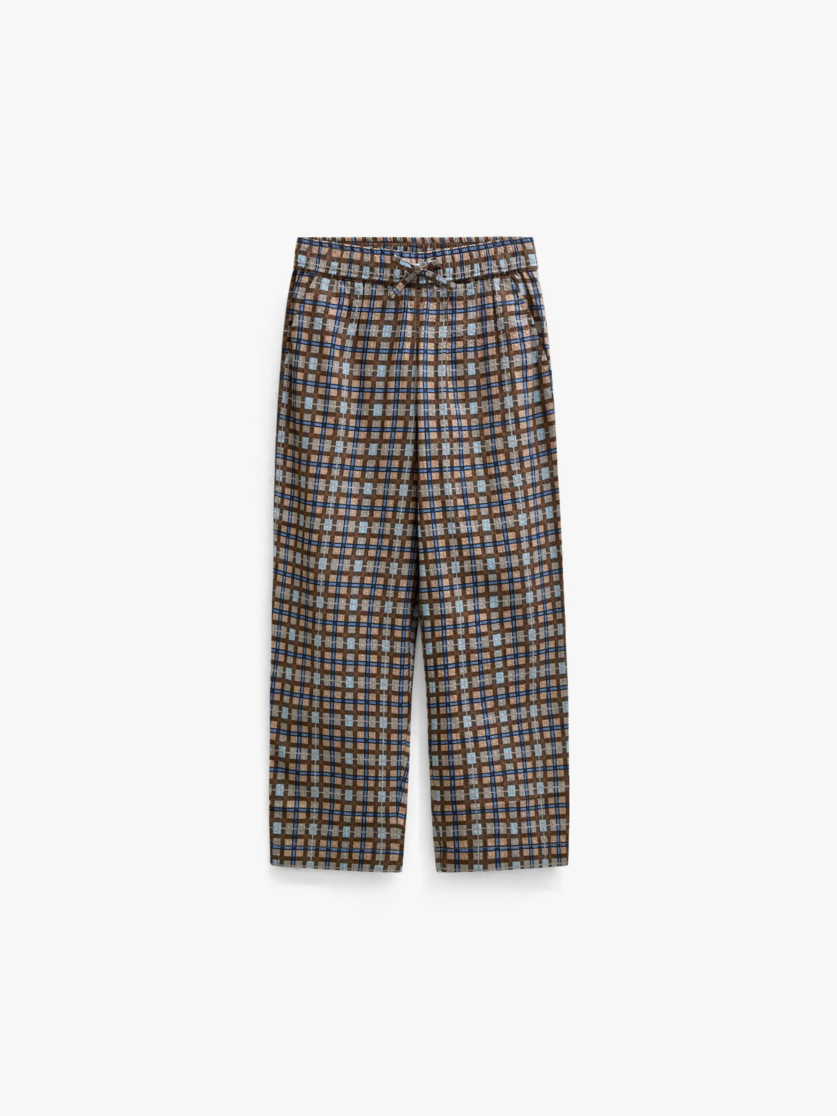 Checked Cotton Trousers - Tween - Blue | 101492 Penny