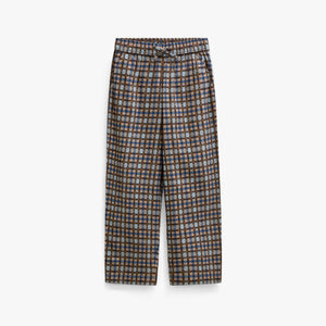 Checked Cotton Trousers - Kids - Blue | 101491 Penny