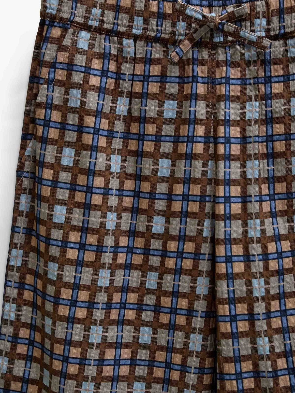 Checked Cotton Trousers - Tween - Blue | 101492 Penny