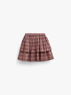Checked Cotton Skirt - Tween - Rose | 101498 Penny
