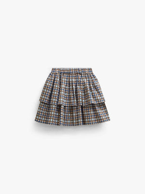 Checked Cotton Skirt - Tween - Blue | 101500 Penny