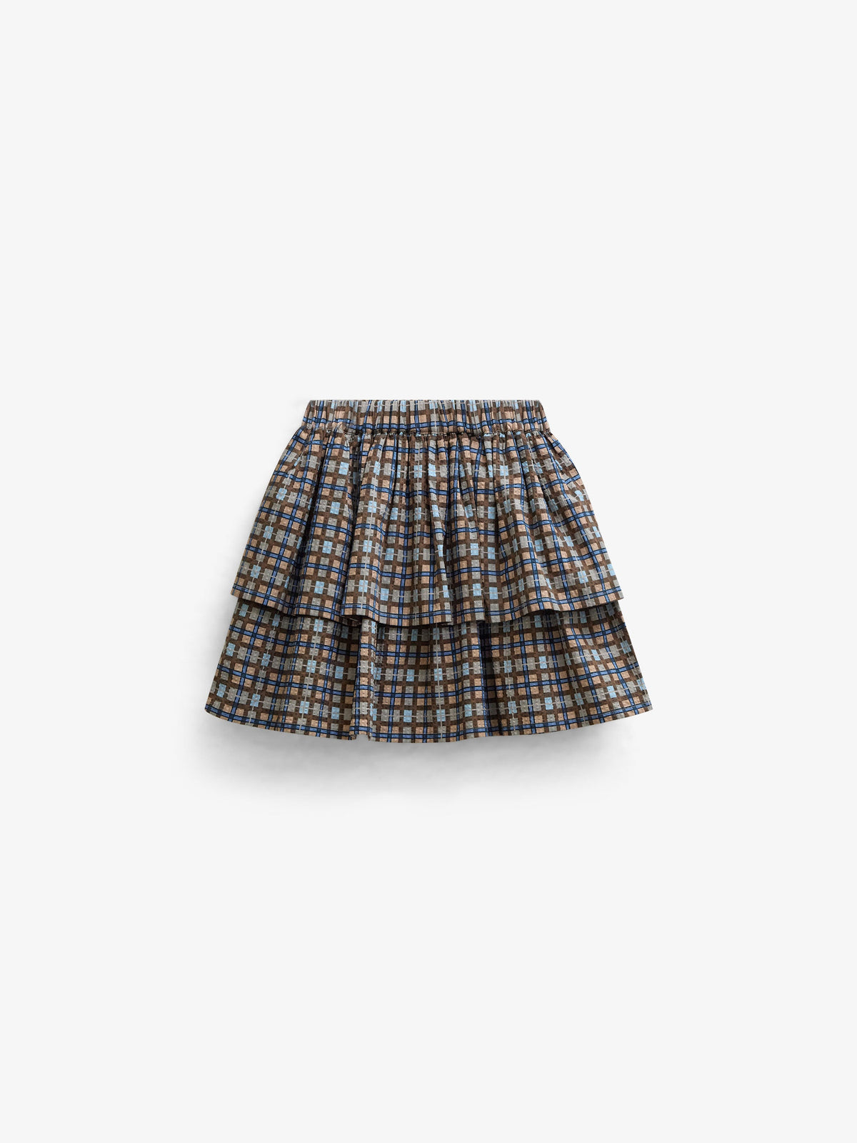 Checked Cotton Skirt - Tween - Blue | 101500 Penny