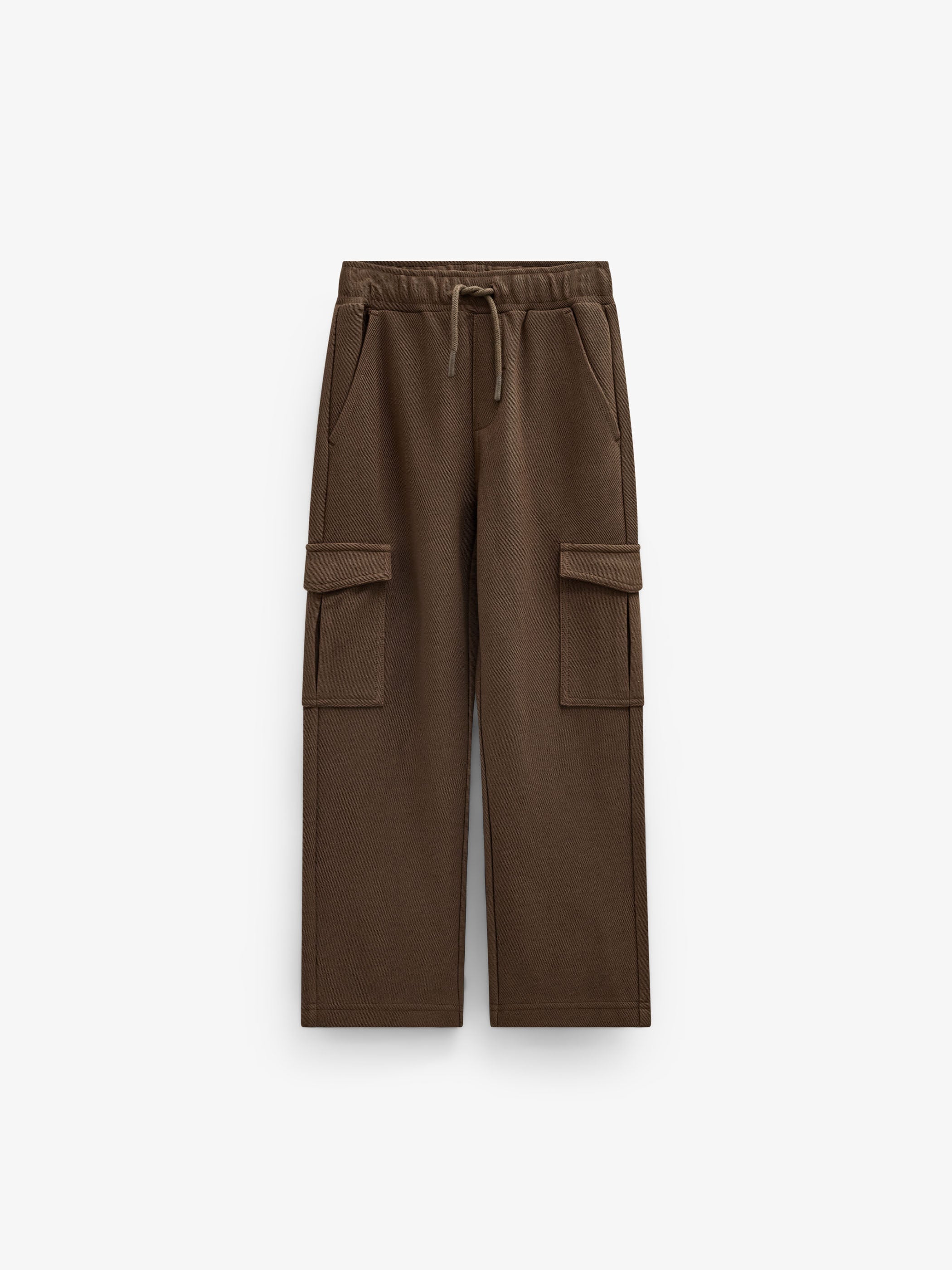 Textured Sweat Cargo Joggers - Tween - Brown | 101512 Wilder