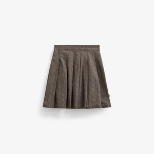 Cotton Herringbone Skirt - Kids - Dark Brown | 101520 Susse