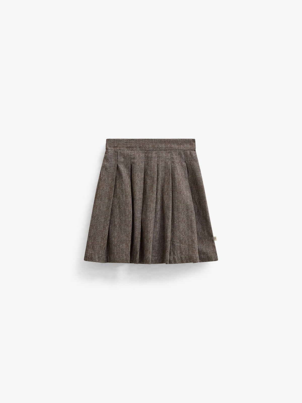 Cotton Herringbone Skirt - Kids - Dark Brown | 101520 Susse