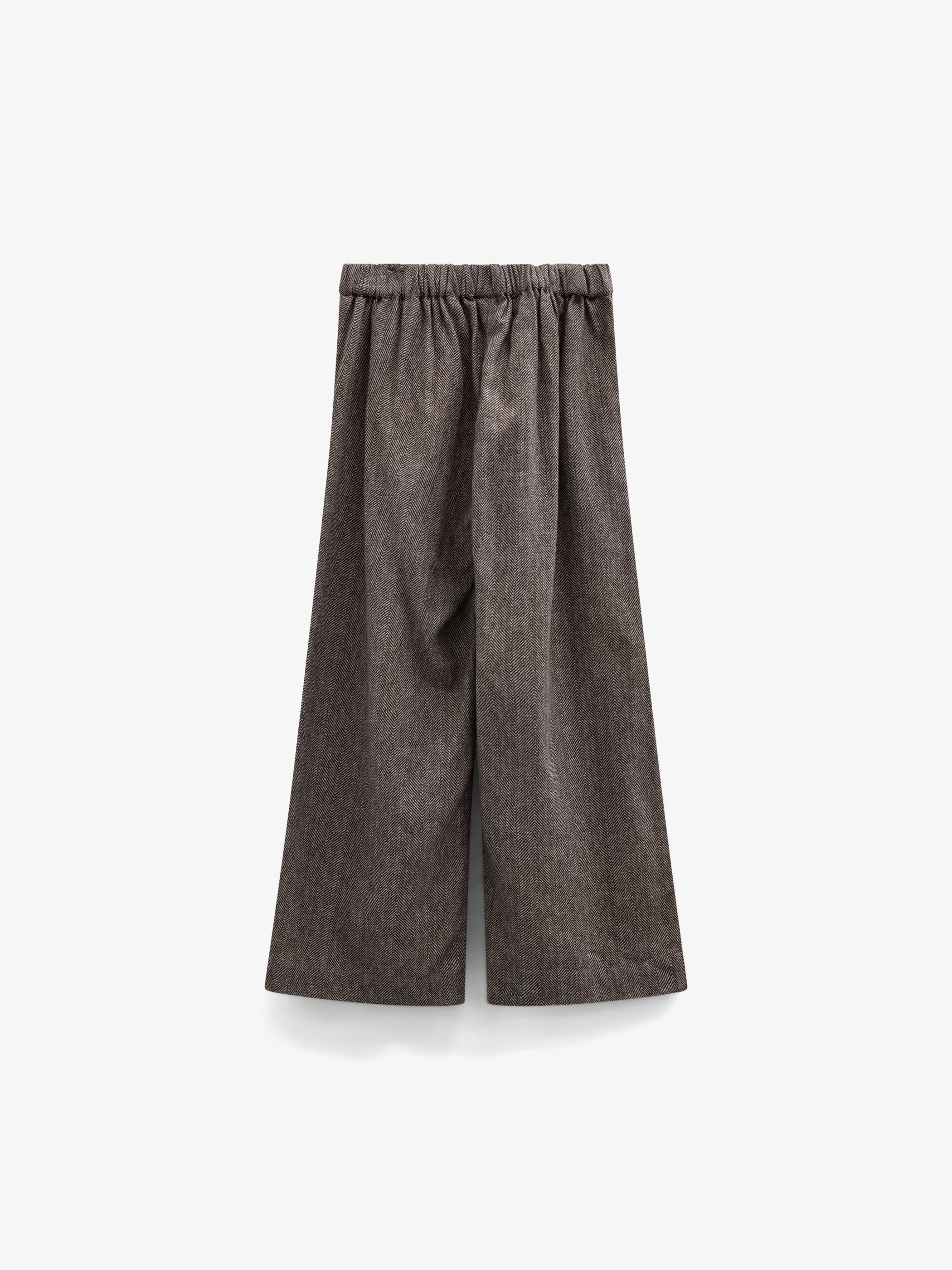 Cotton Herringbone Trousers - Tween - Dark Brown | 101522 Susse