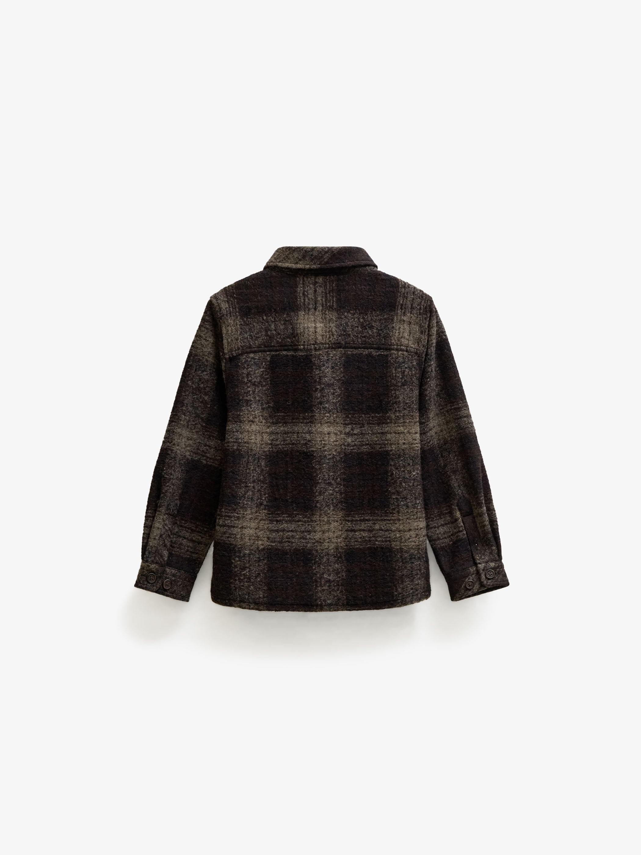 Plaid Wool-Blend Overshirt - Tween - Brown Check | 101526 Daxton