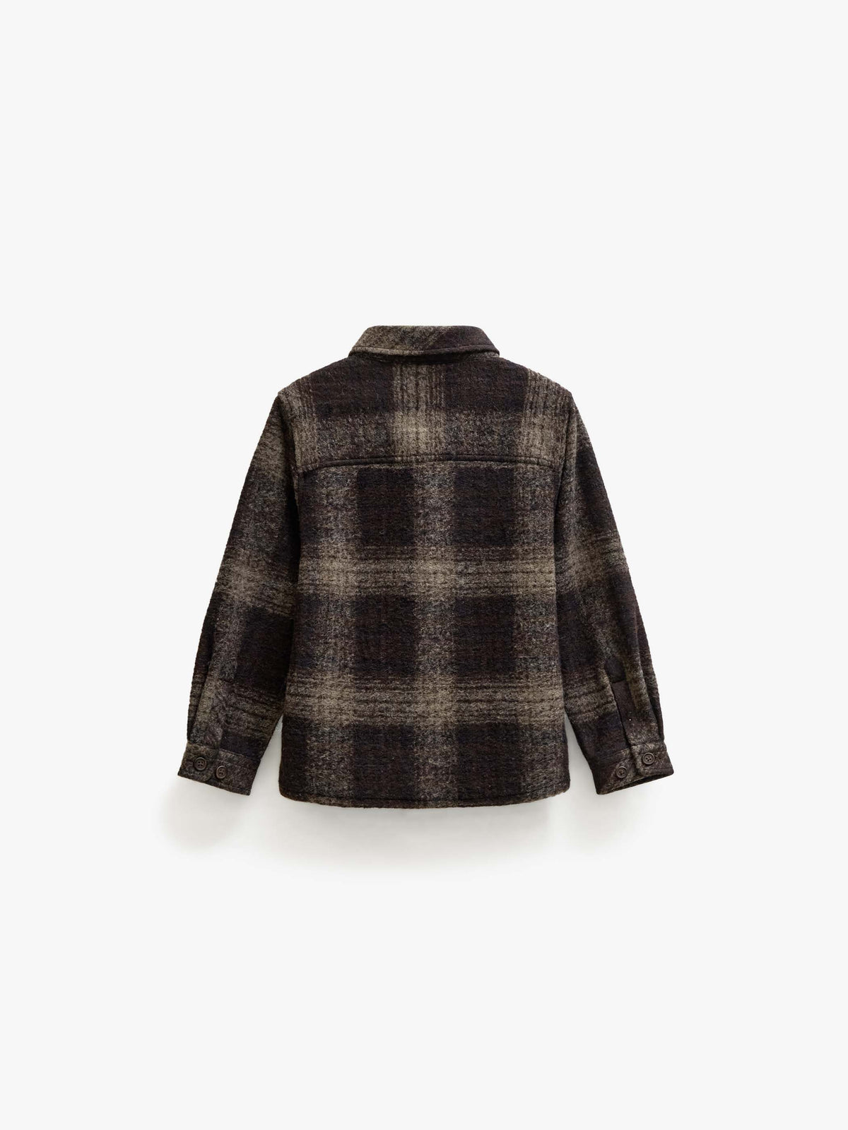 Plaid Wool-Blend Overshirt - Tween - Brown Check | 101526 Daxton