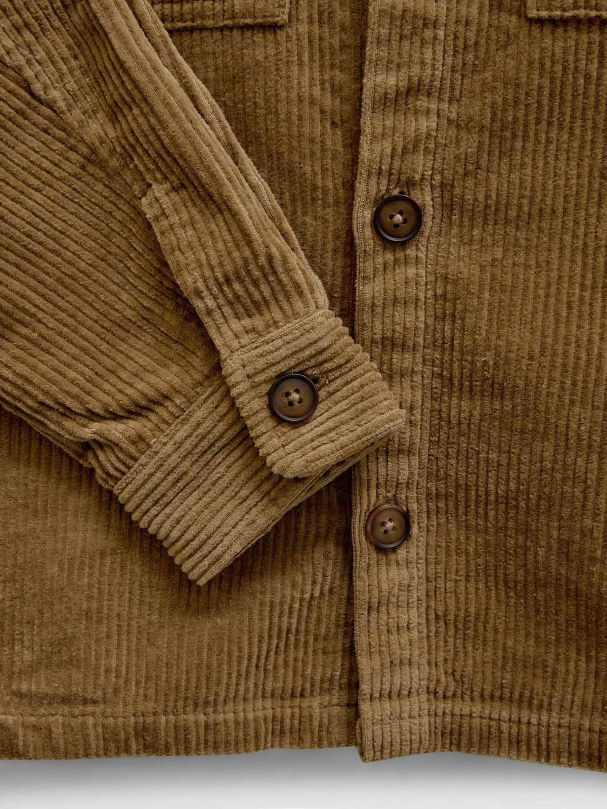 Corduroy Patch Pocket Overshirt - Kids - Khaki | 101539 Reed