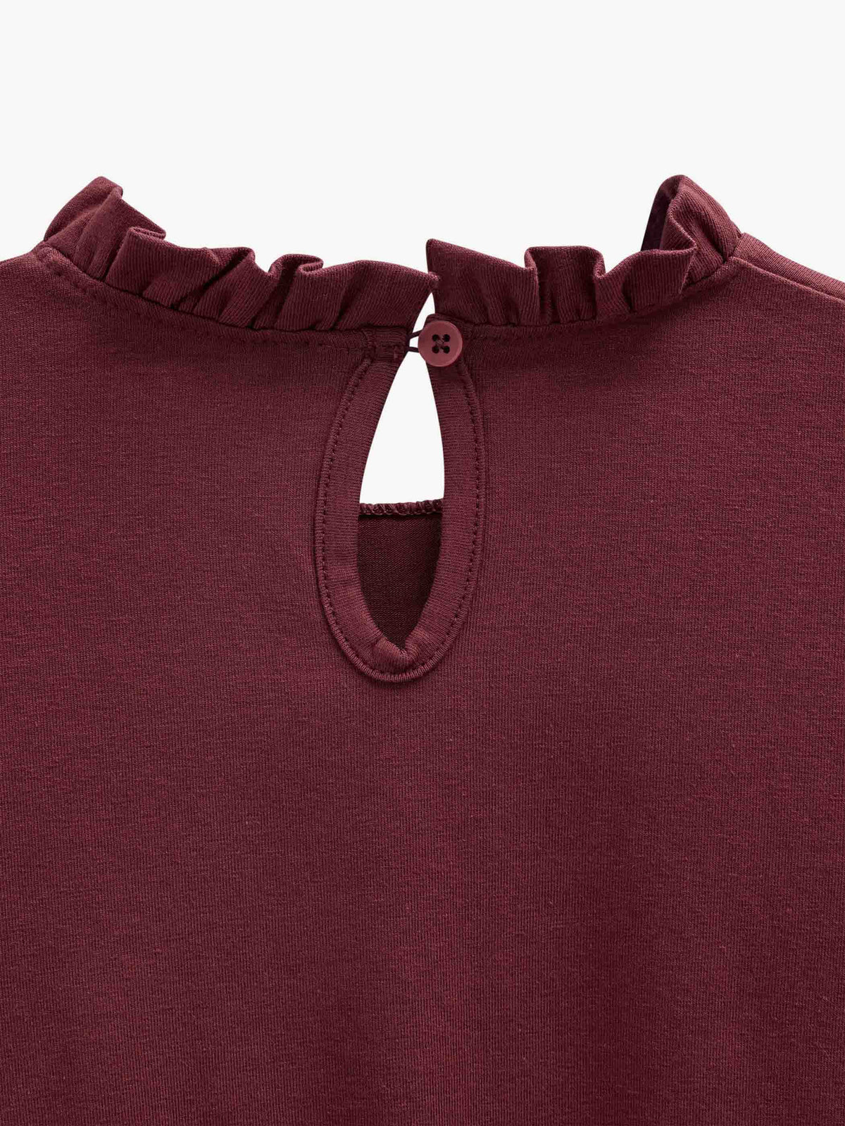 Solid Peplum Jersey Blouse - Kids - Bordeaux | 101547 Heidi