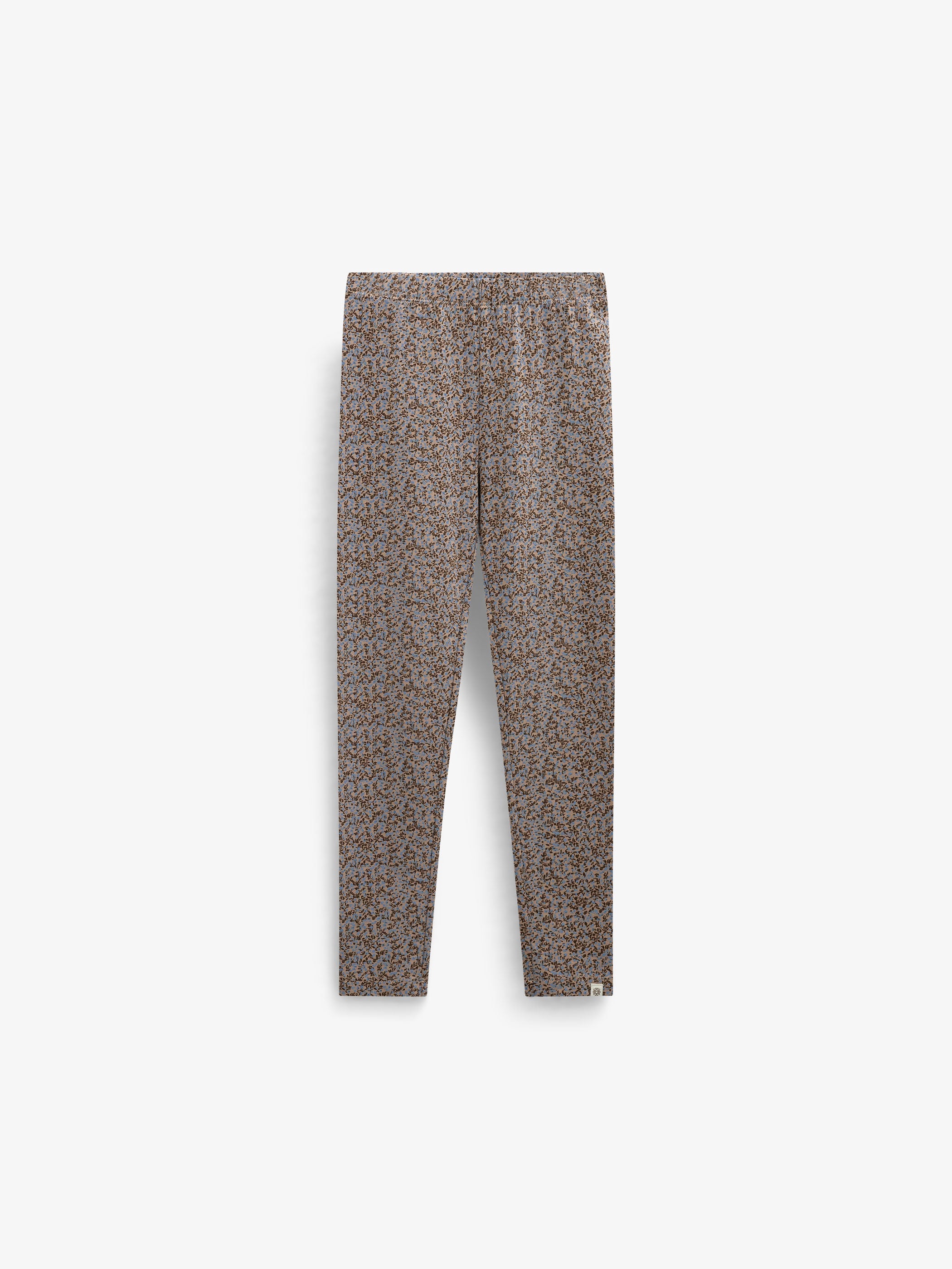 Printed Jersey Leggings - Kids - Blue/Brown | 101549 Heidi