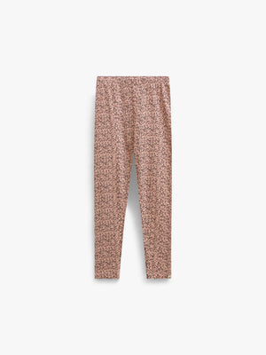 Printed Jersey Leggings - Kids - Rose/Bordeaux | 101551 Heidi