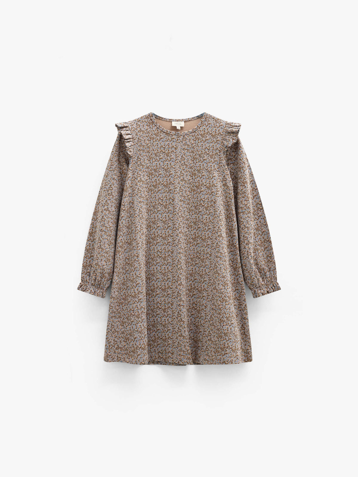 Printed Jersey Dress - Tween - Blue/Brown | 101554 Heidi