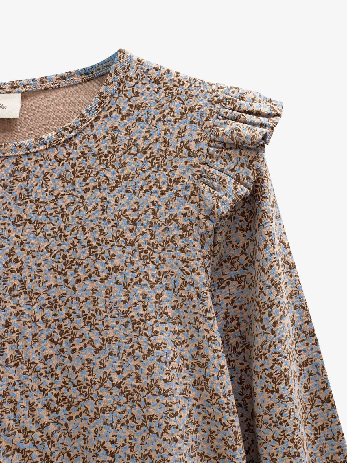 Printed Jersey Dress - Tween - Blue/Brown | 101554 Heidi