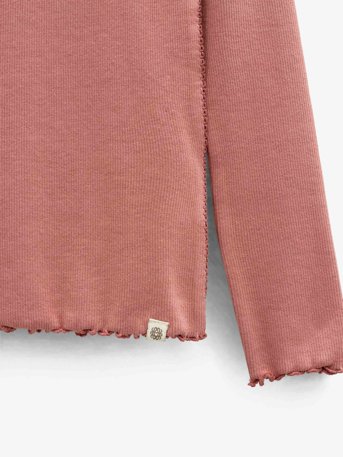 Ribbed Modal-Blend Long-Sleeve T-Shirt - Kids - Dusty Rose | 101559 Lottie