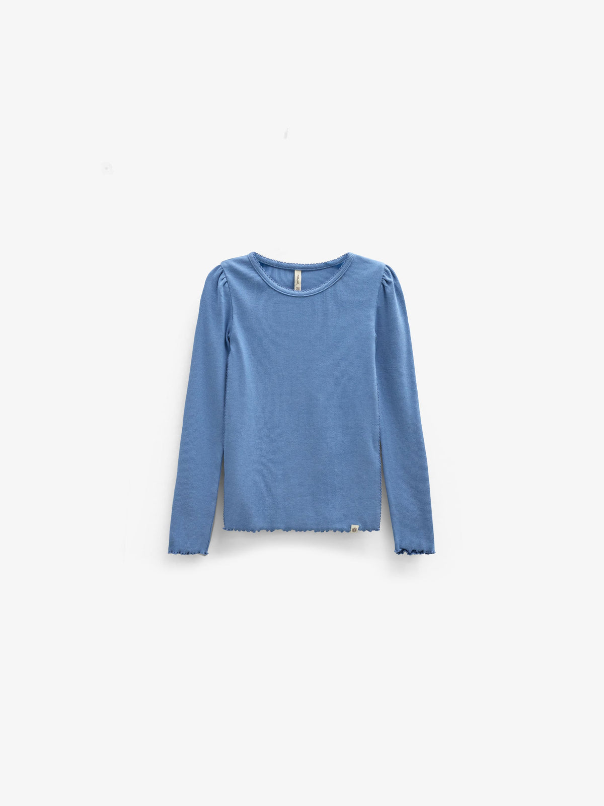 Ribbed Modal-Blend Long-Sleeve T-Shirt - Tween - Dusty Blue | 101564 Lottie