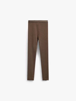 Ribbed Modal-Blend Leggings - Tween - Brown | 101566 Lottie