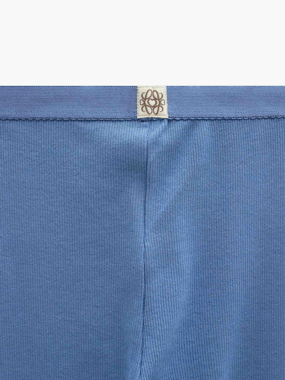 Ribbed Modal-Blend Leggings - Tween - Dusty Blue | 101572 Lottie