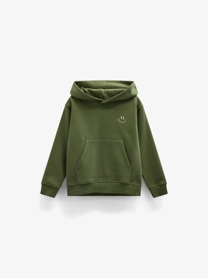 Smiley Hoodie - Tween - Moss Green | 101582 Andrew