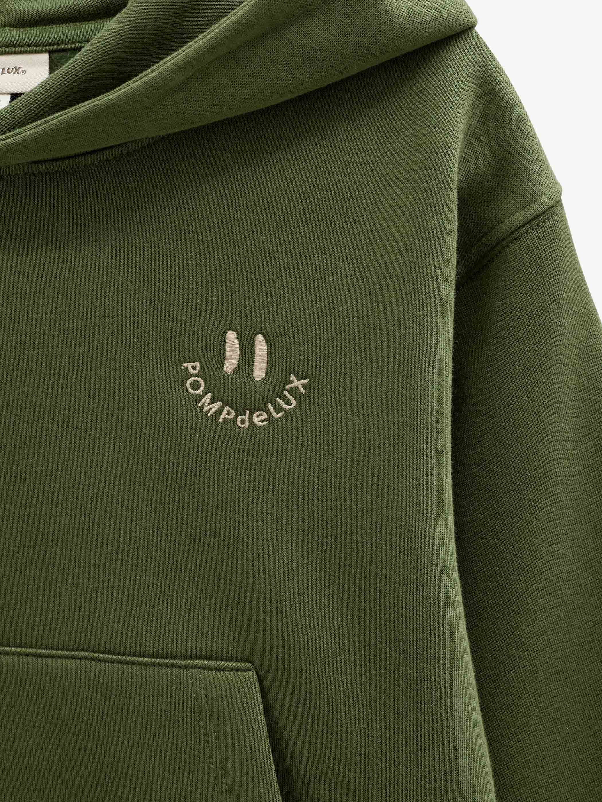 Smiley Hoodie - Kids - Moss Green | 101581 Andrew
