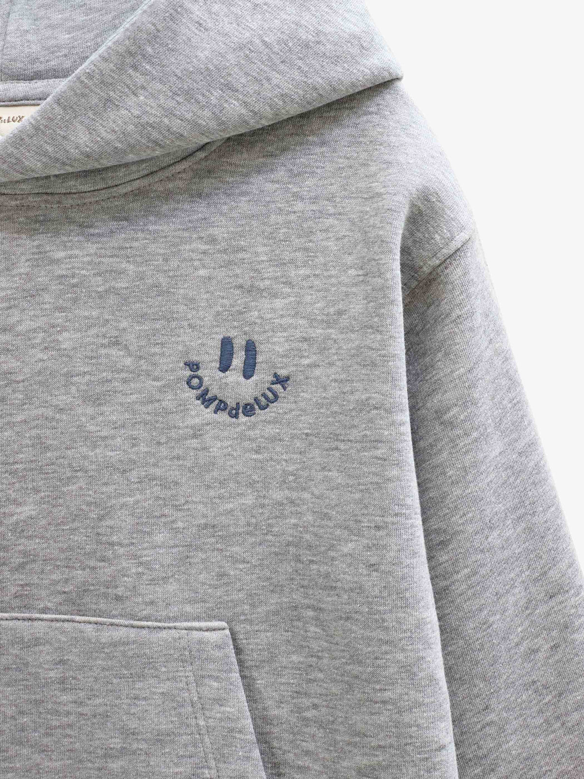Smiley Hoodie - Kids - Grey Melange | 101583 Andrew