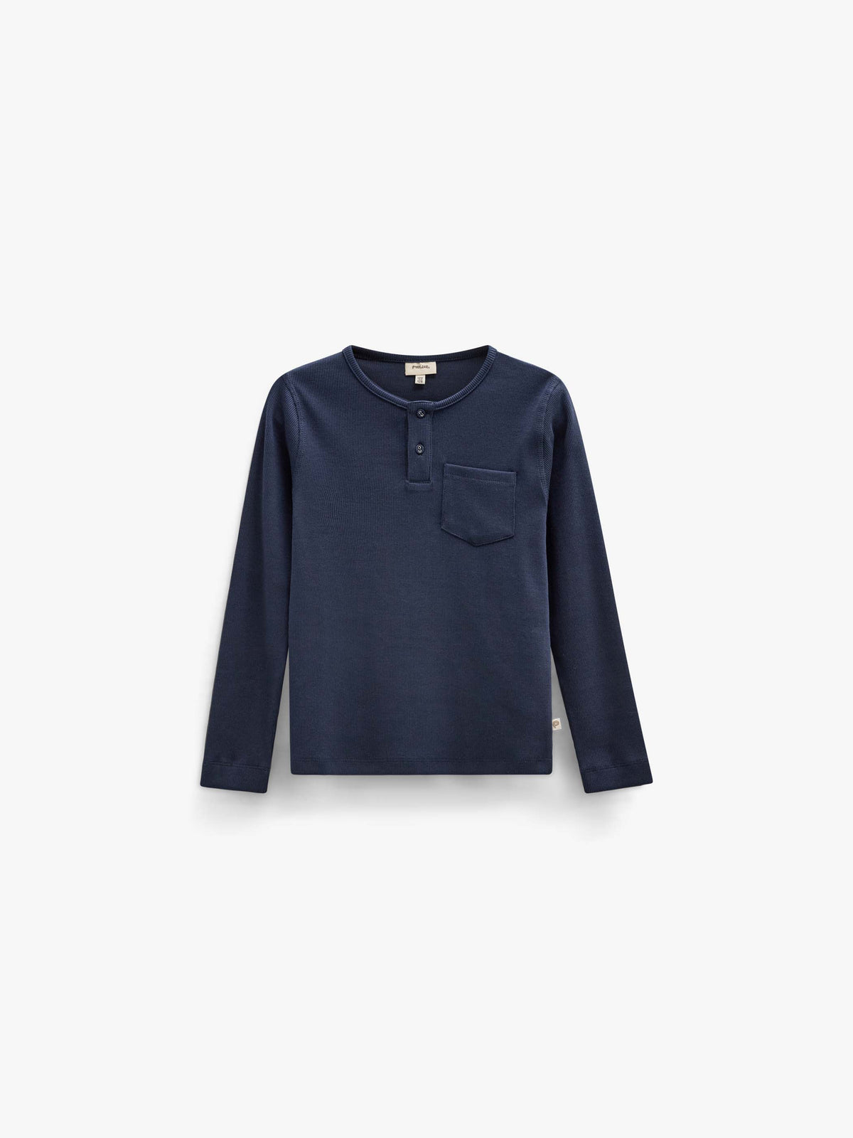 Ribbed Long-Sleeve Henley T-Shirt - Tween - Navy | 101592 Conrad