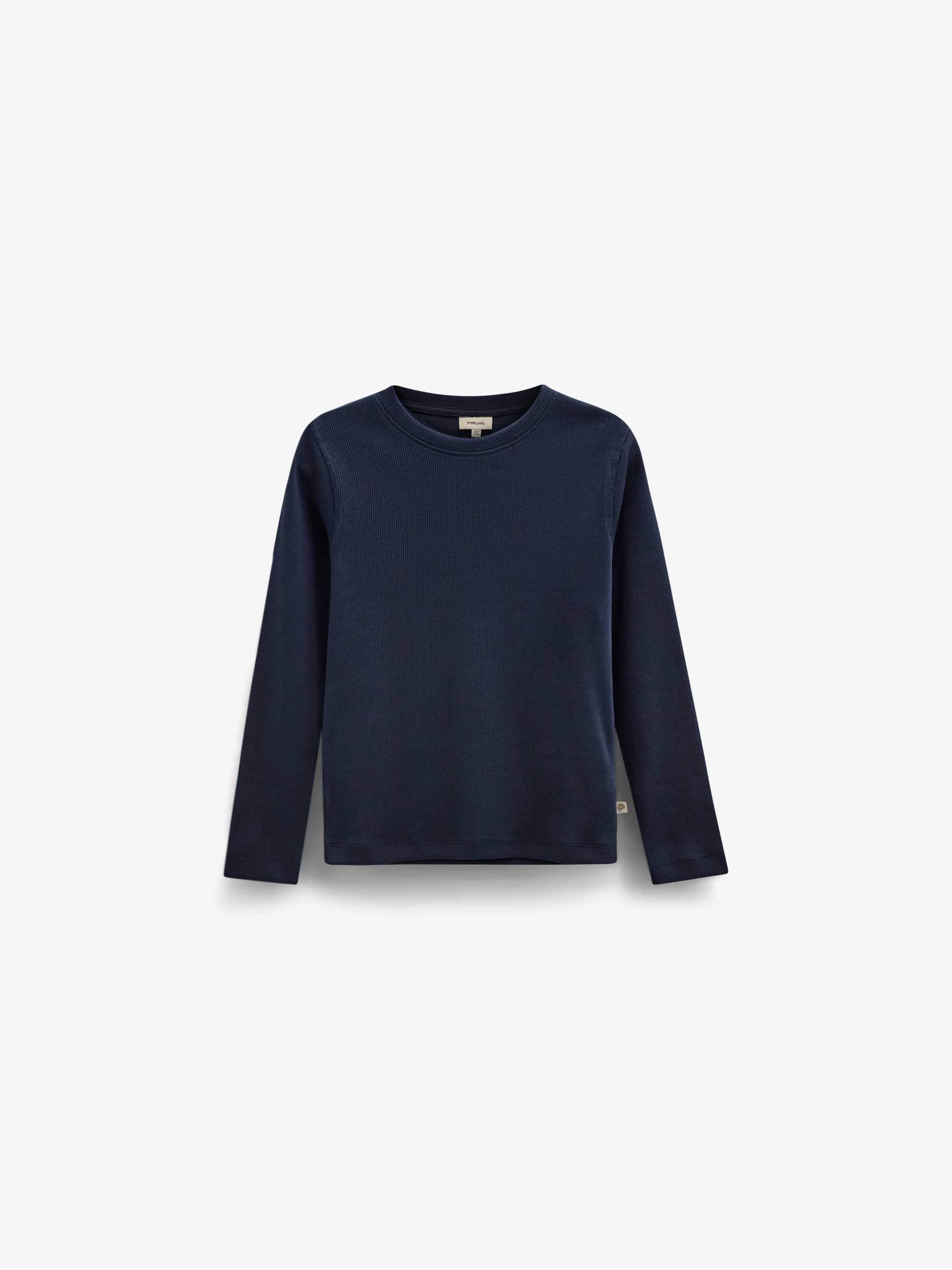 Ribbed Long-Sleeve T-Shirt - Tween - Navy | 101598 Conrad