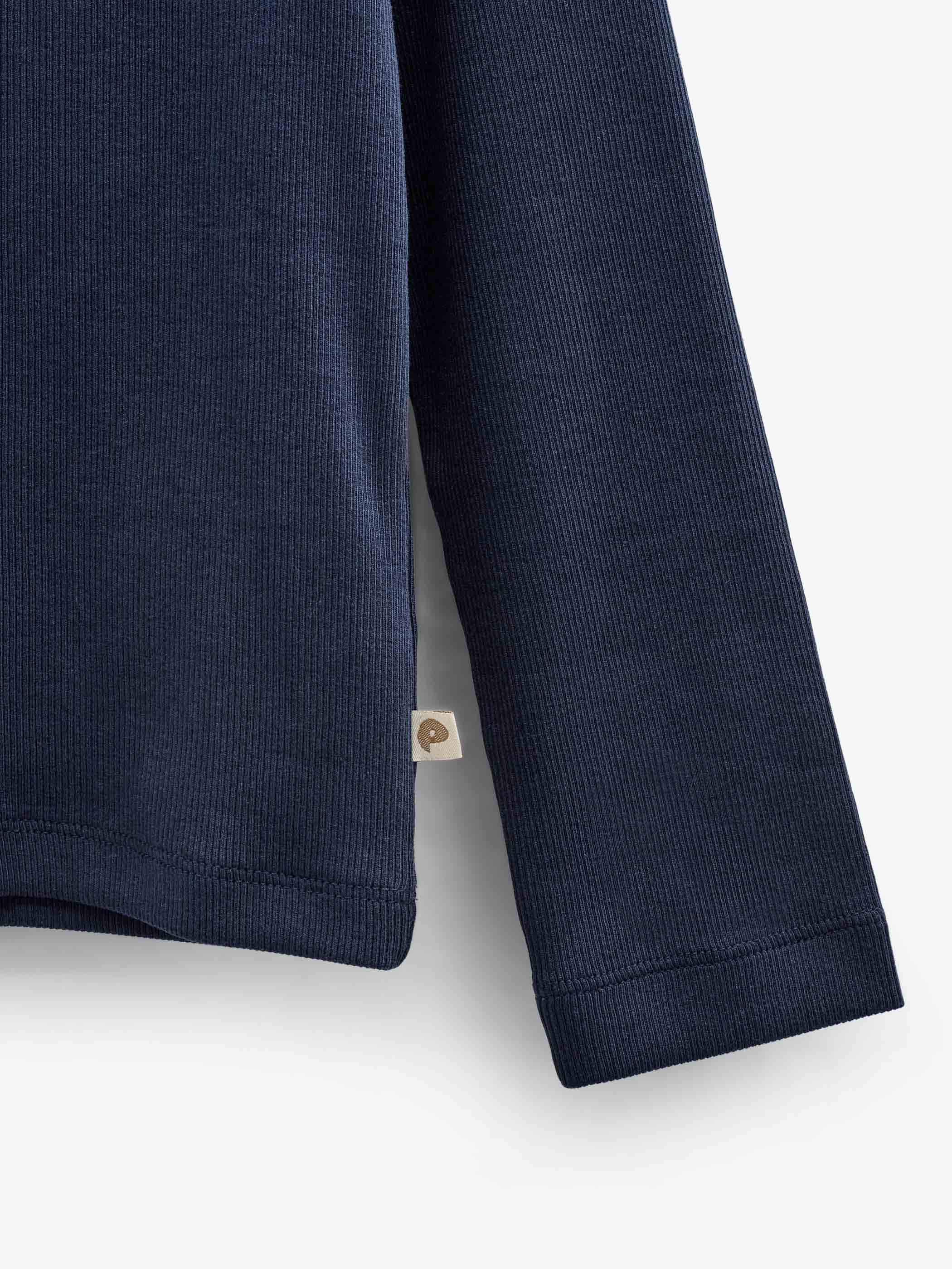Ribbed Long-Sleeve T-Shirt - Tween - Navy | 101598 Conrad