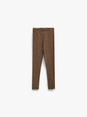 Striped Rib Leggings - Tween - Brown/Light Brown | 101611 Gloria