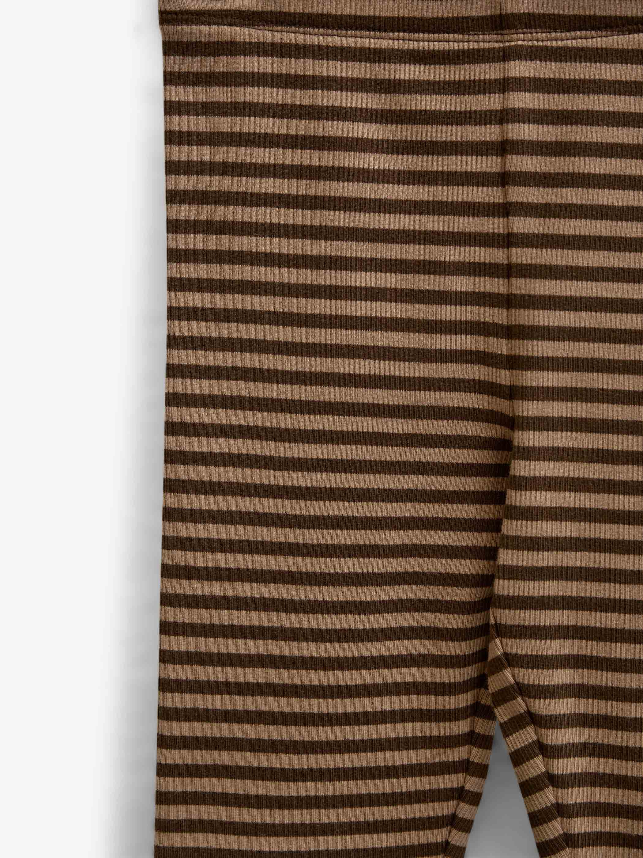 Striped Rib Leggings - Tween - Brown/Light Brown | 101611 Gloria
